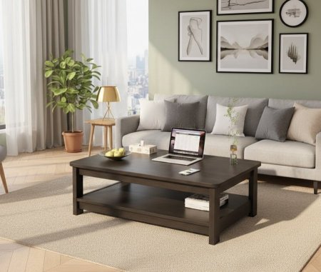 طاولة وسط باللون البني